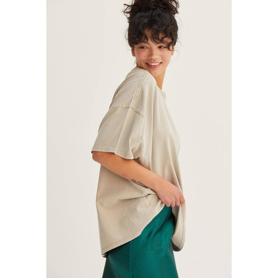 Cool Oversized Distressed Cotton T-shirt