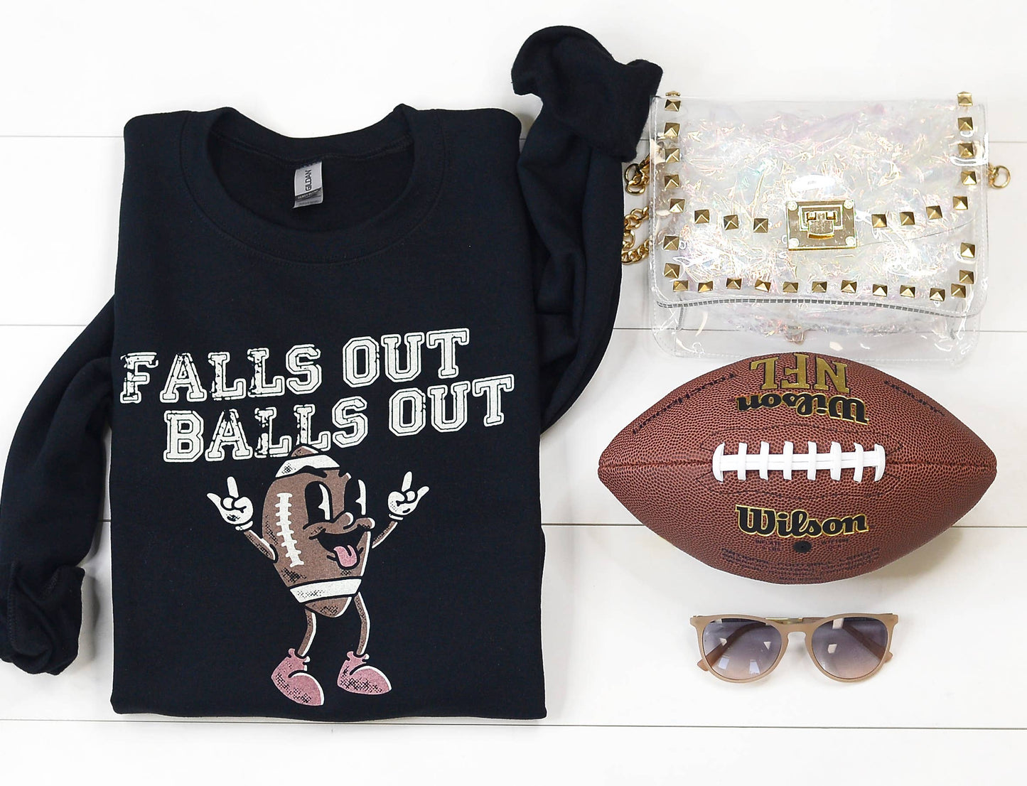 Falls Out Balls Out Football Sweatshirt