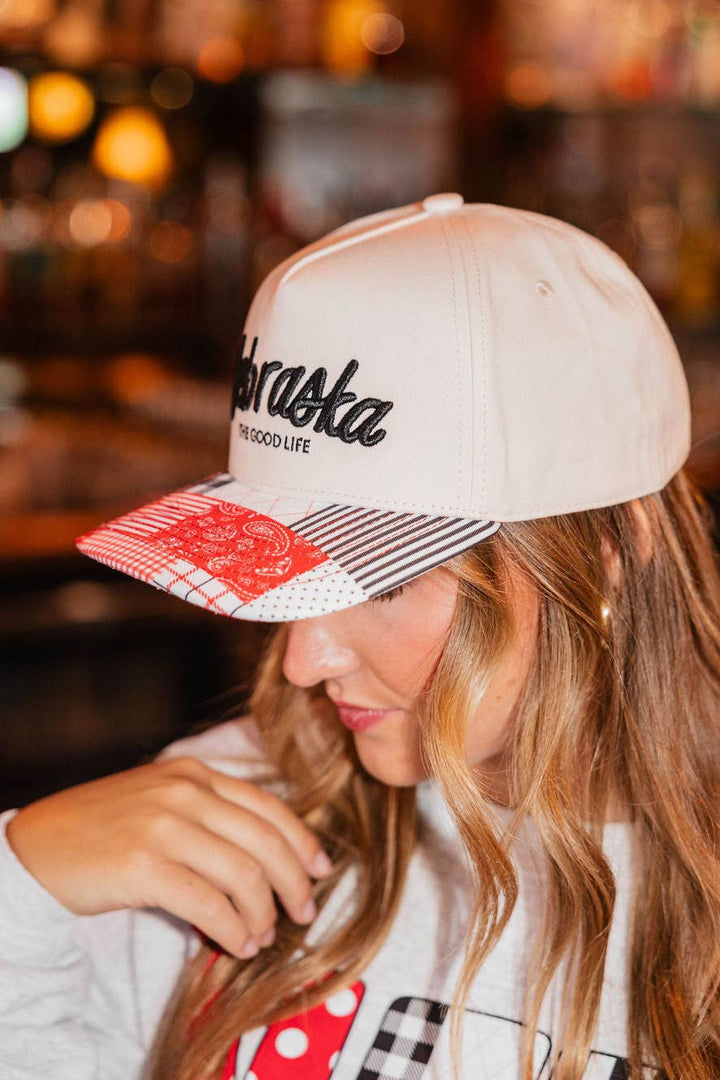 Nebraska Patchwork Trucker Hat
