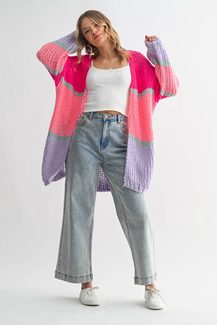 Peppa block cardigan