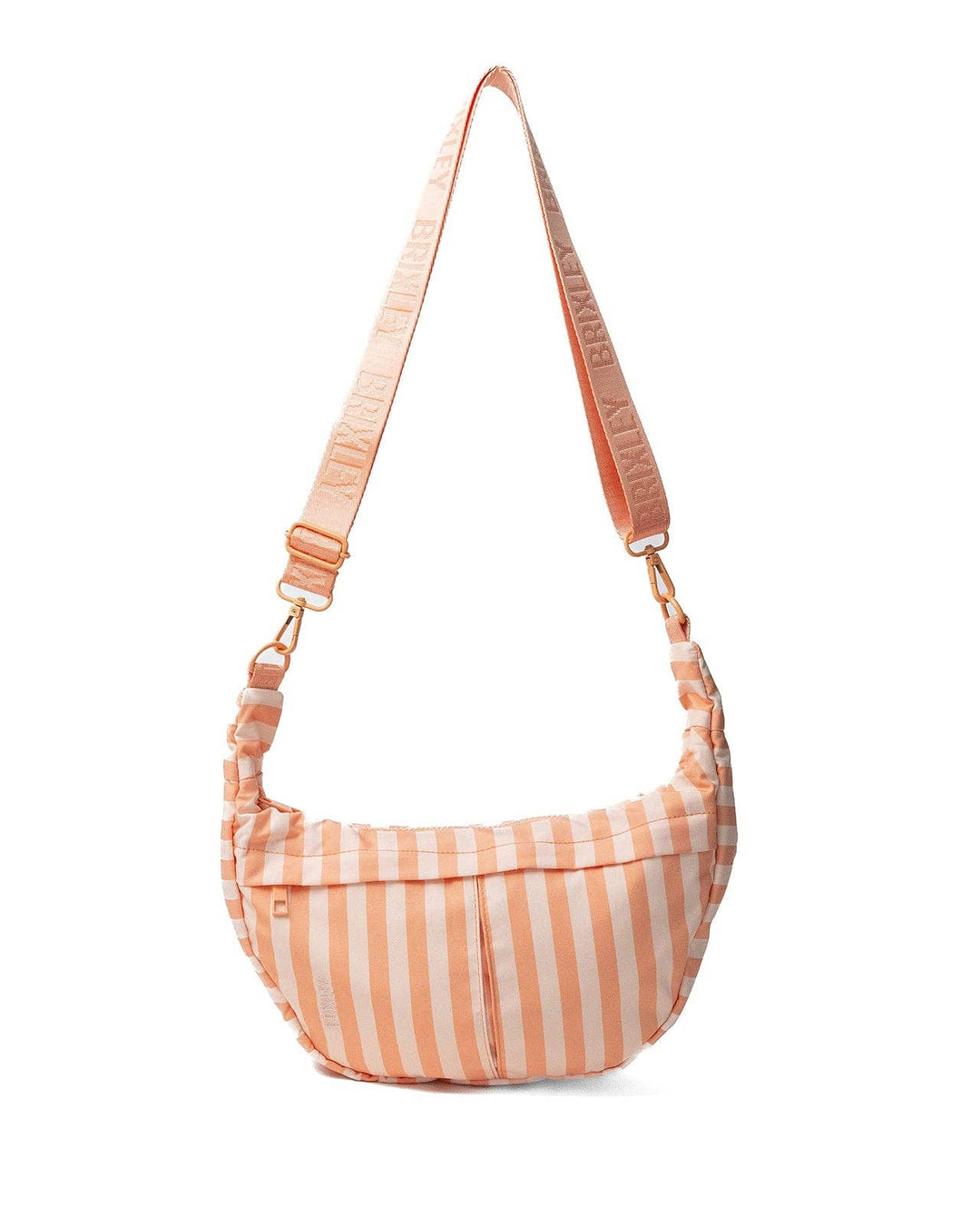Apricot Stripe Crescent Bag|Brixley