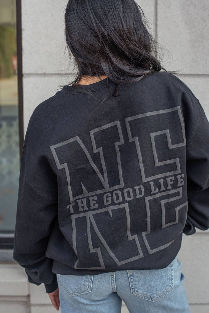 NE Black on Black Crewneck