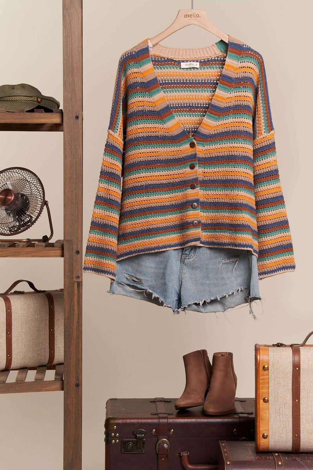 Mello Striped Cardigan