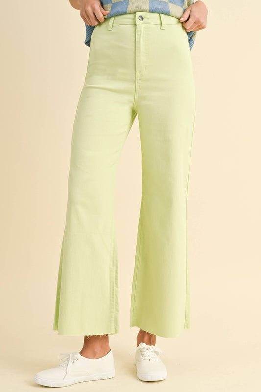 LIME IN THE COCONUT STRETCH HIGH RISE WIDE LEG