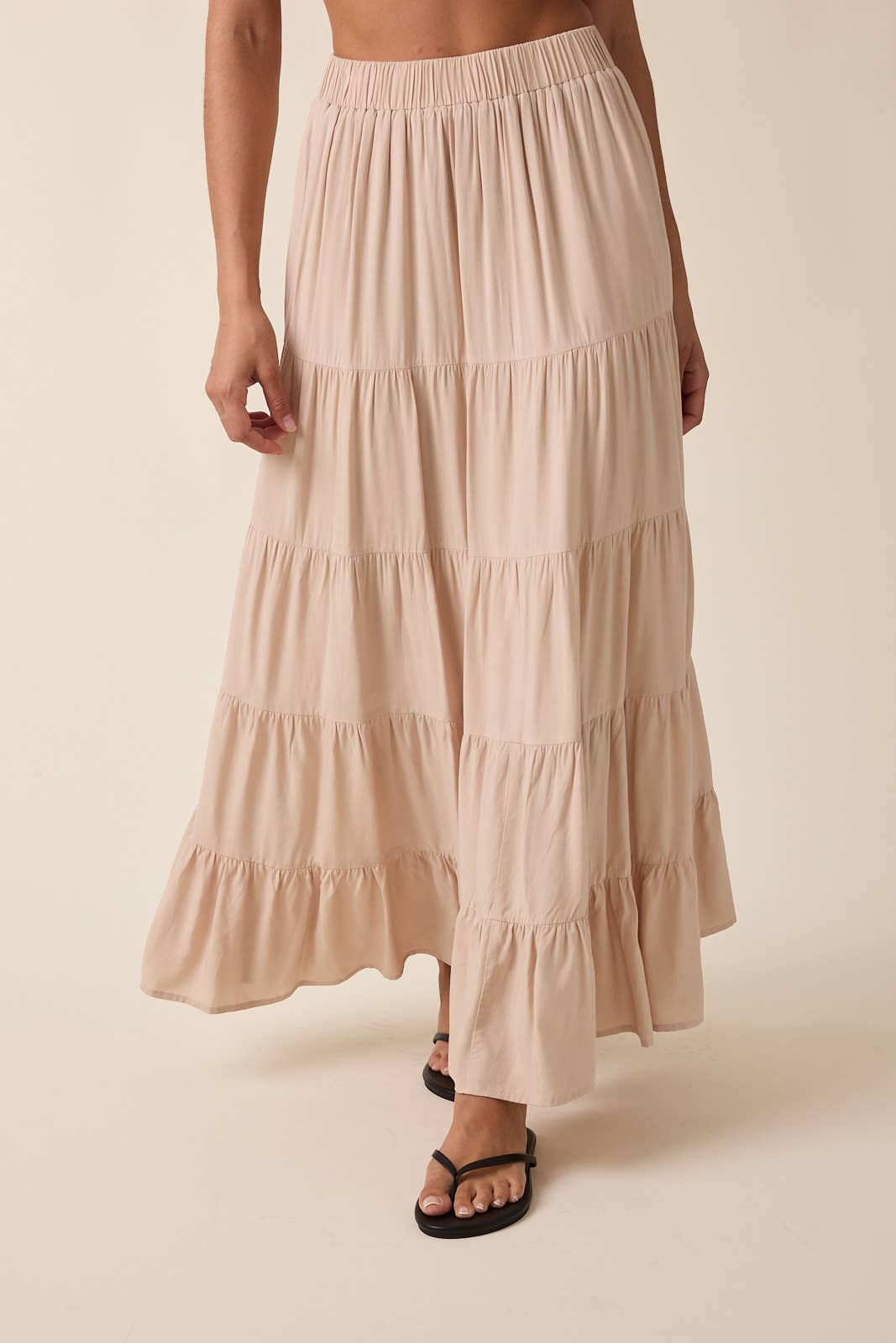 Tierston tiered maxi skirt