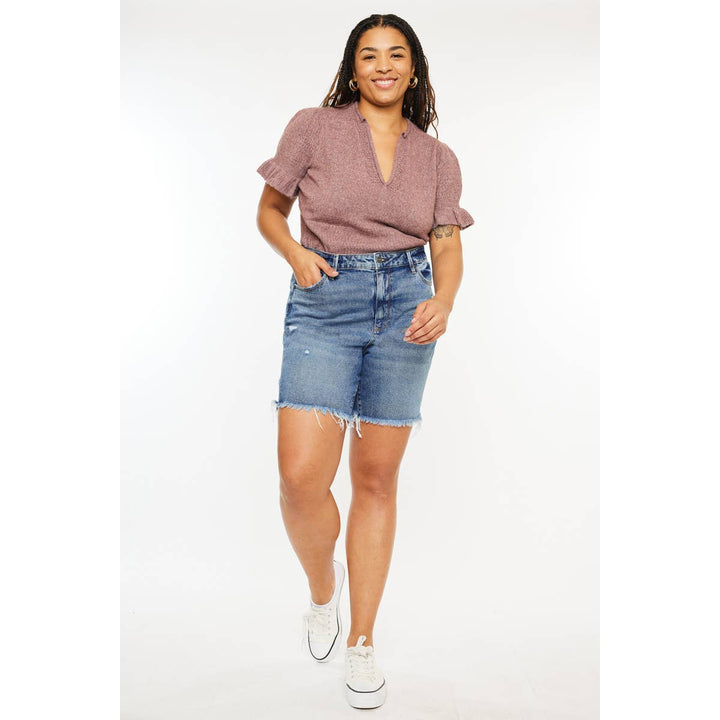 Sara Bermuda Denim Short-Plus