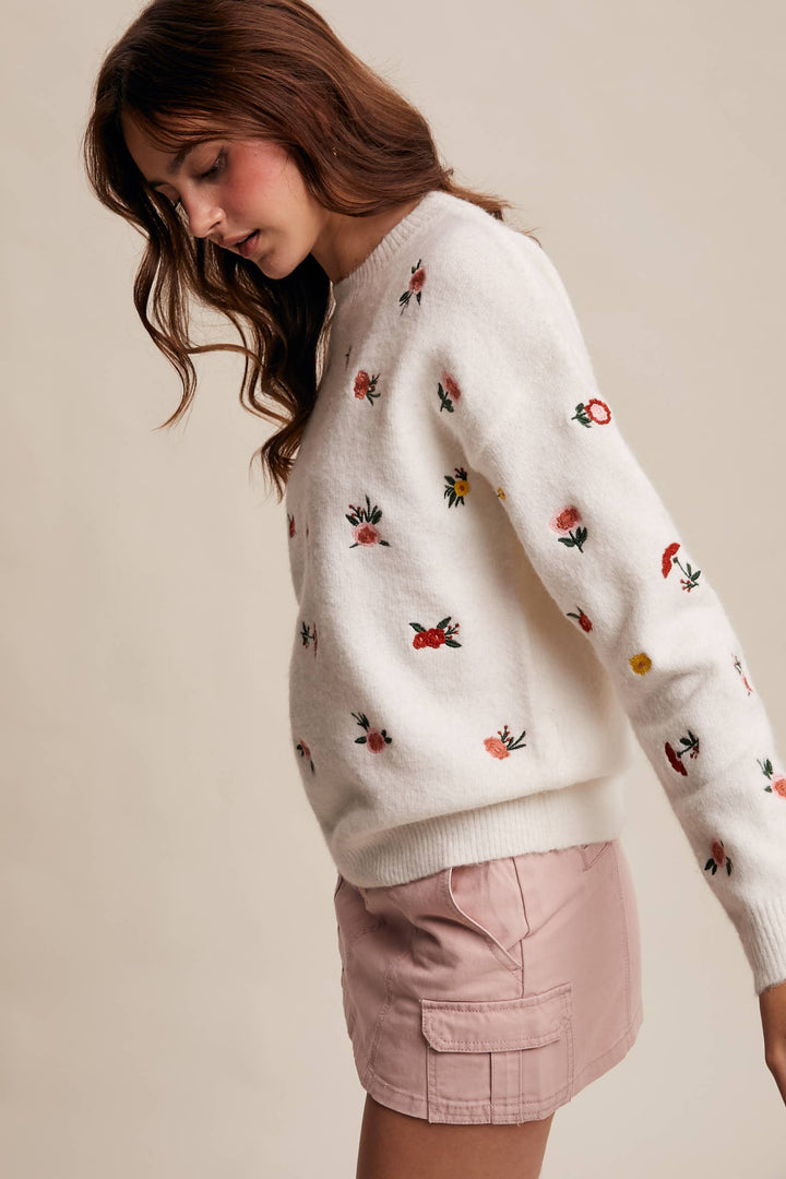 Elise Floral Embroidered Sweater