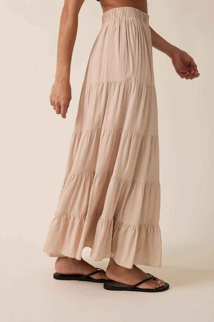 Tierston tiered maxi skirt