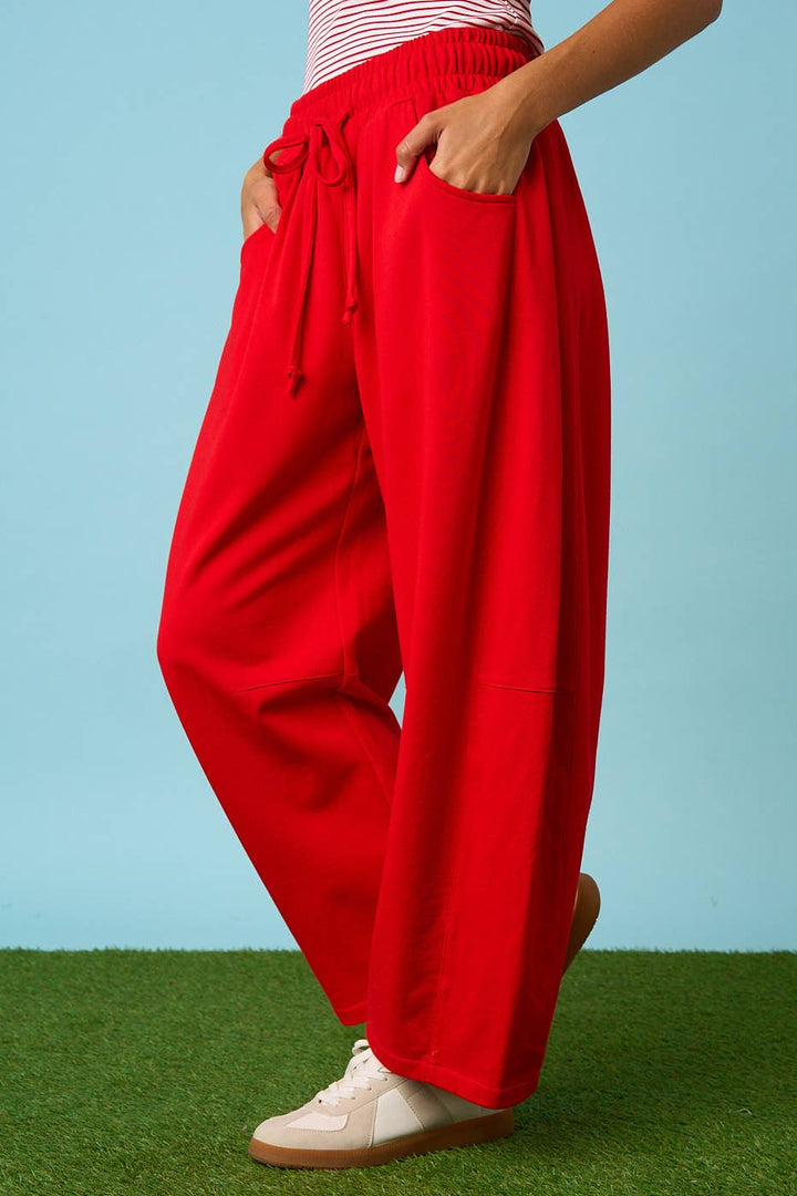 Terry Barrel Pull-on Pants|Boutique Barrel Pants