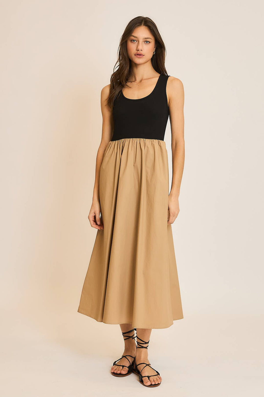 Camel Midi Dress