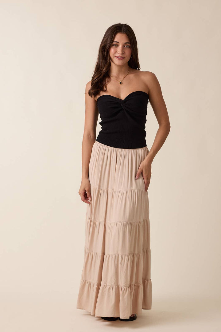 Tierston tiered maxi skirt