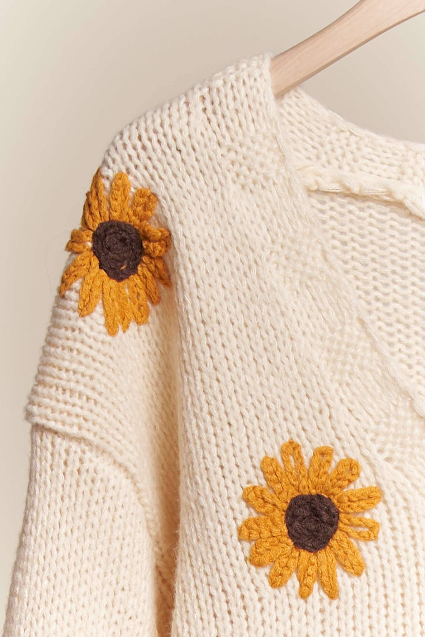 Sunflower Embroidered  Cardigan