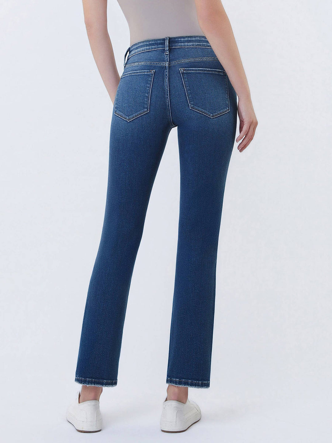 Aura Plus Size-Mid Rise Slim Straight Jean|Plus Size Denim|Onyx Native