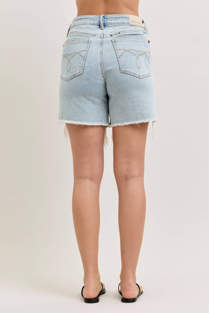 Judy blue dad shorts-light wash