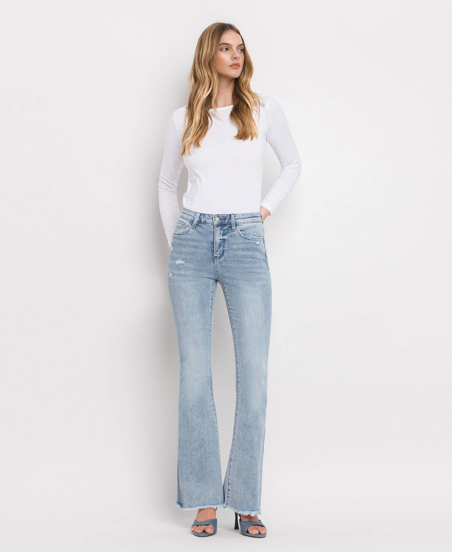 CLAIRE HIGH RISE CLASSIC FLARE JEANS