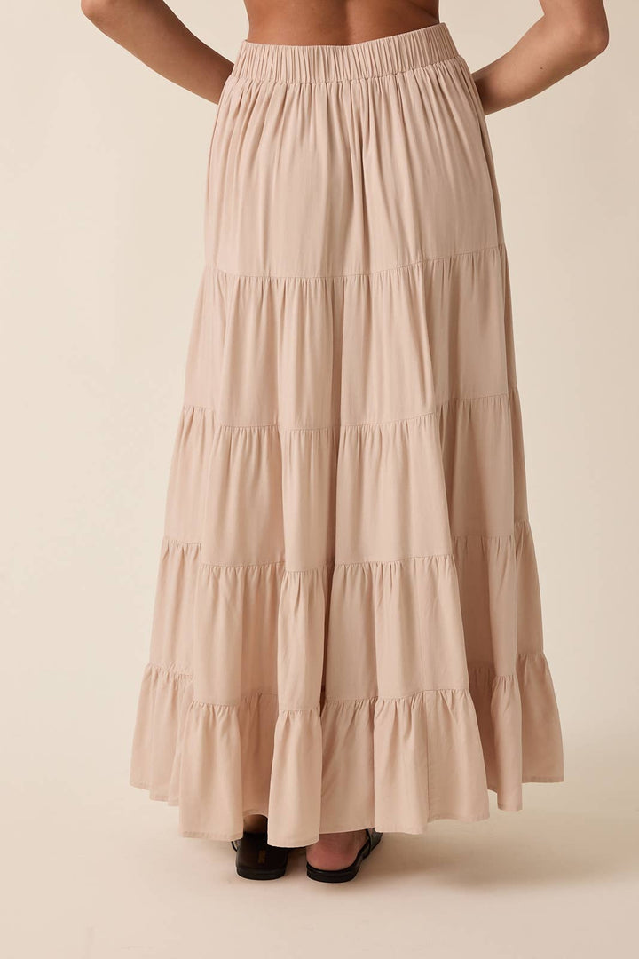 Tierston tiered maxi skirt