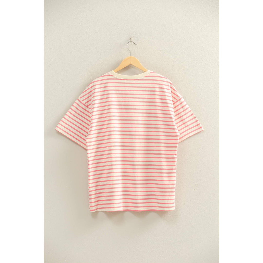 Jennie Oversized stripe basic tee