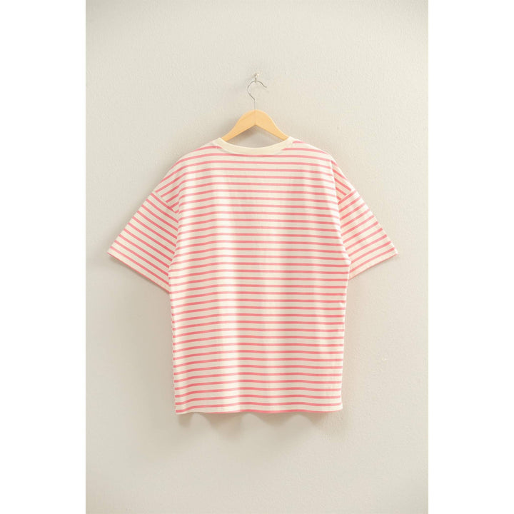 Jennie Oversized stripe basic tee