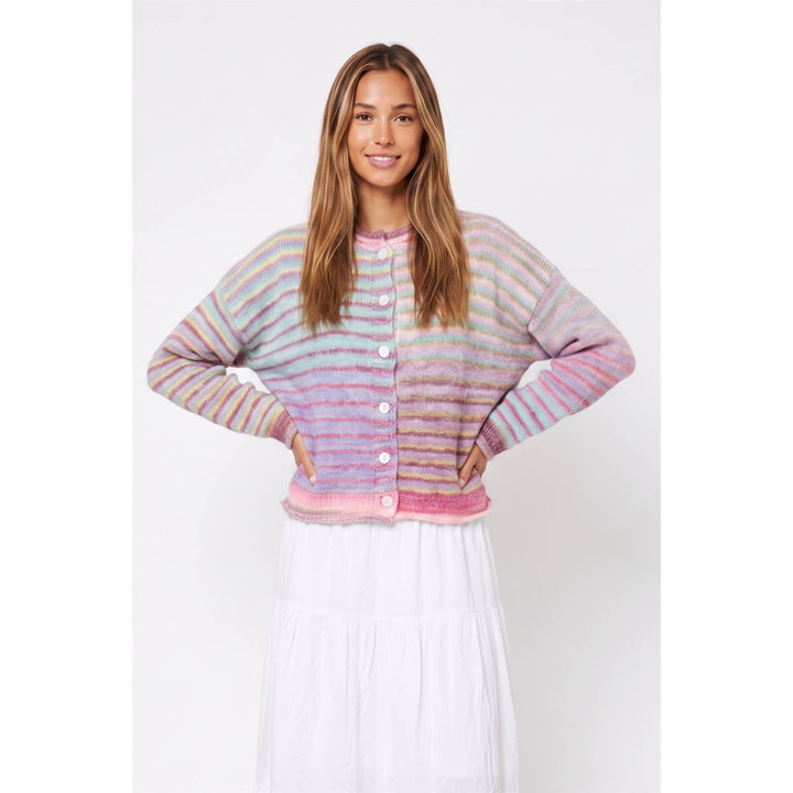 Judy Multi color button up cardigan