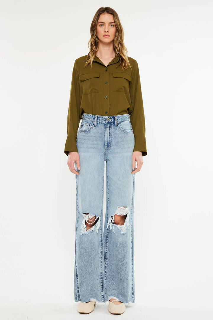 OPEN PACK ULTRA HIGH RISE WIDE LEG JEANS
