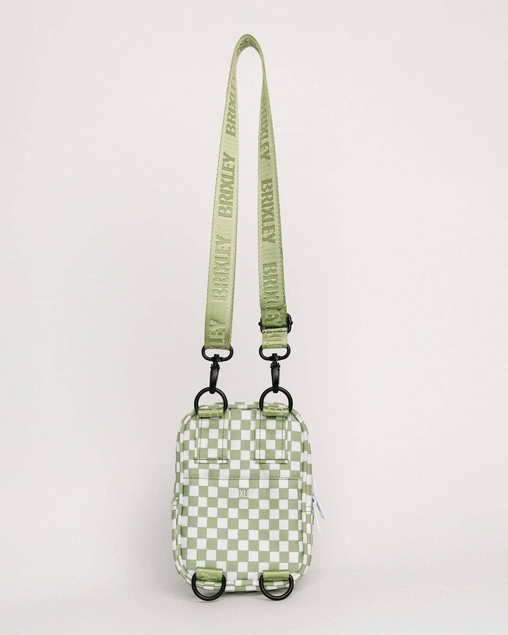 Green Checkered Crossbody Sling