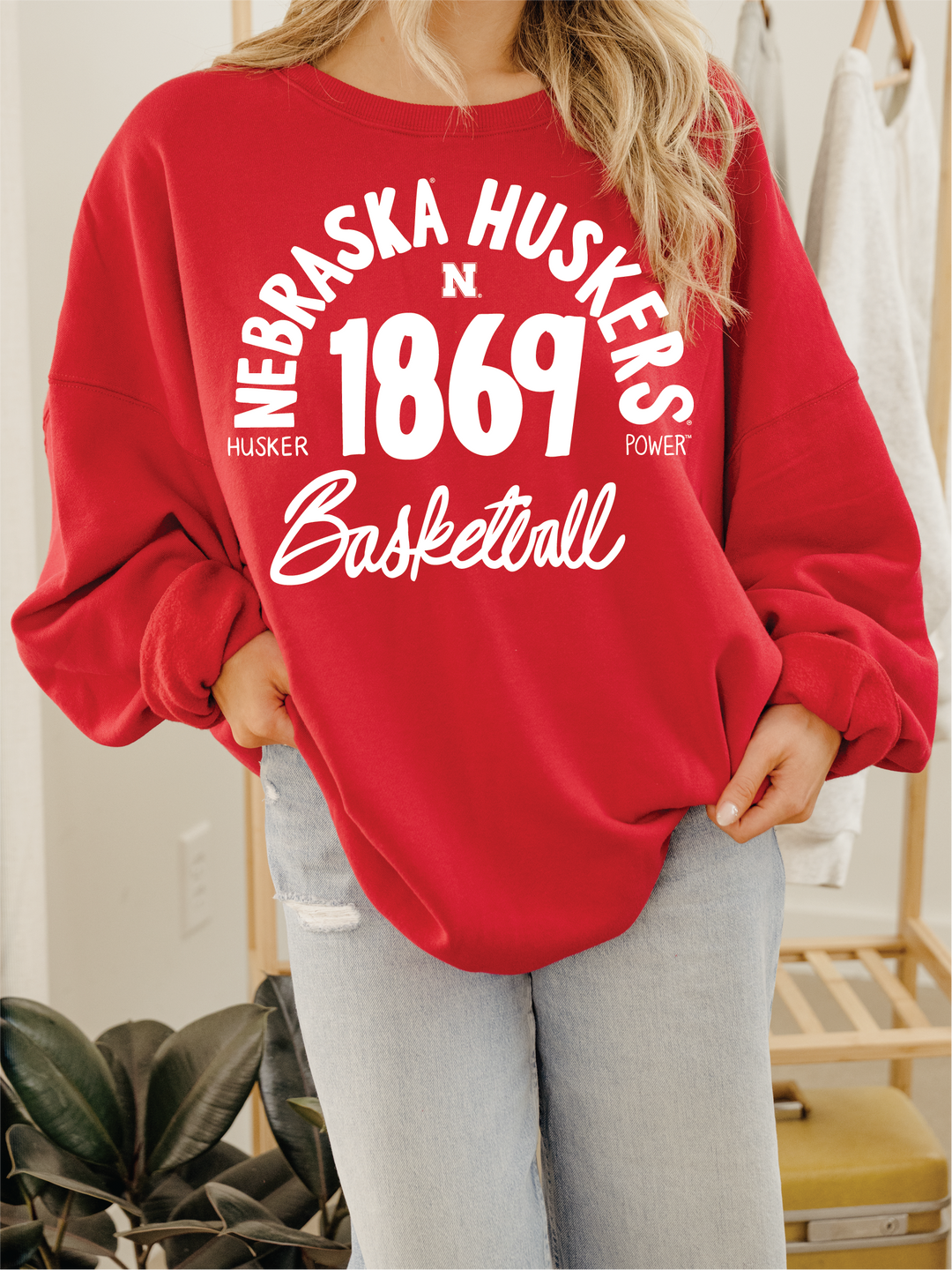 Nebraska Huskers Trademark Basketball Sweatshirt