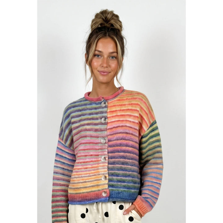 Judy Multi color button up cardigan