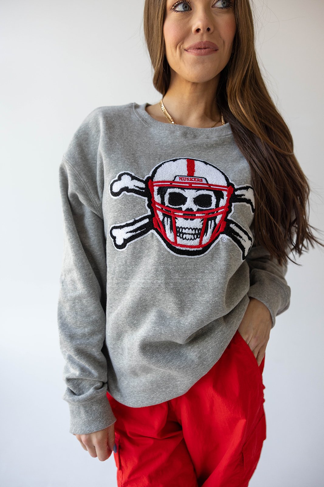 Chenille Grey Blackshirts Mascot Crew