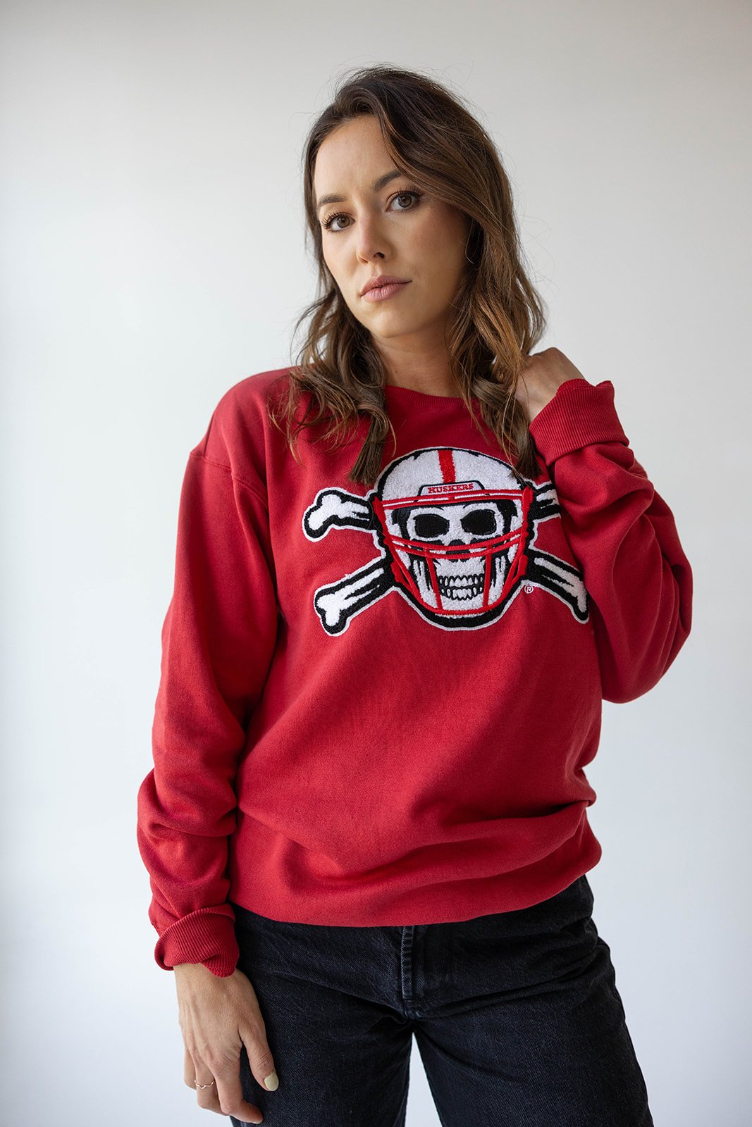 Red Blackshirts Mascot Chenille Crew