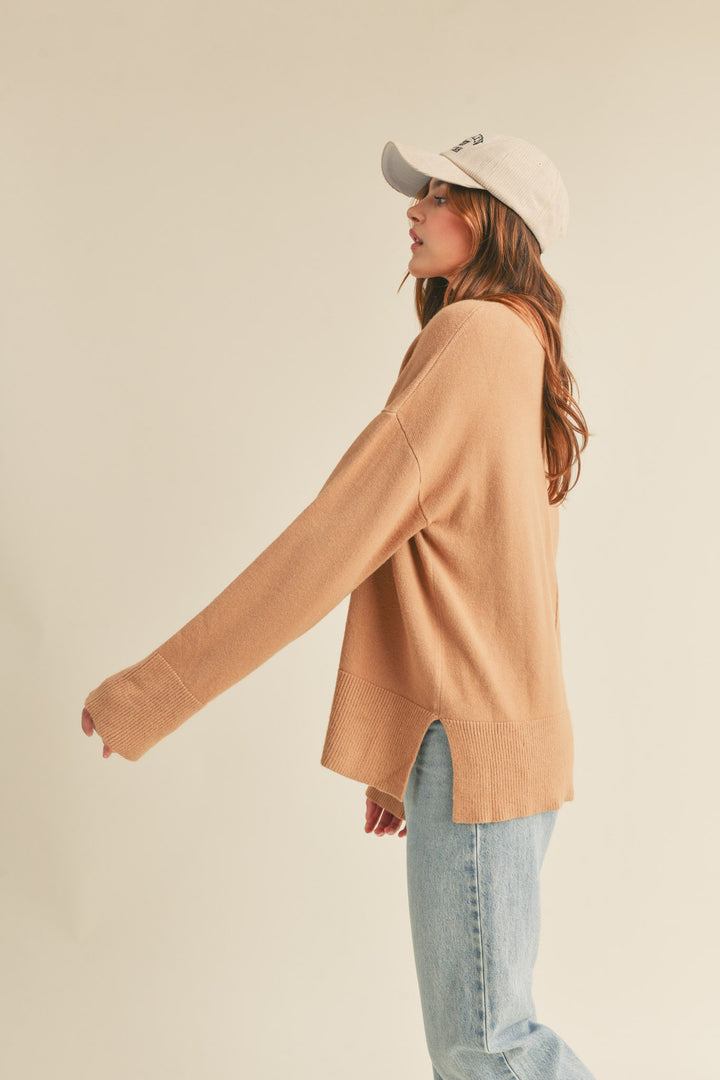 Topher Taupe Roundneck Sweater