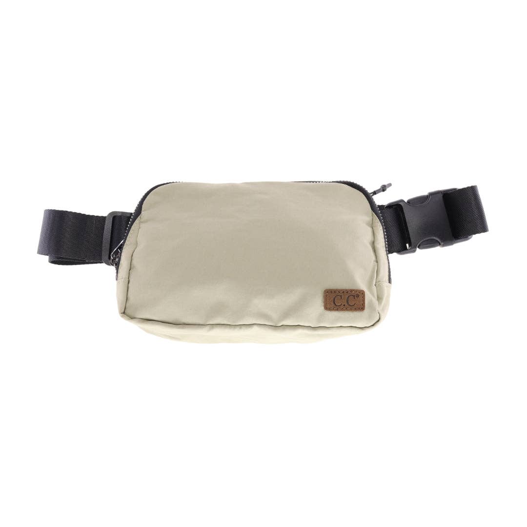 C.C Belt Bags - Stylish, functional, and waterproof with zippered pouch and elasticized compartments. Available in over a dozen colors and featuring an adjustable strap.