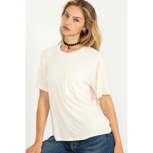 WONDERFUL INTENTIONS OVERSIZED POCKET TEE (Cream)