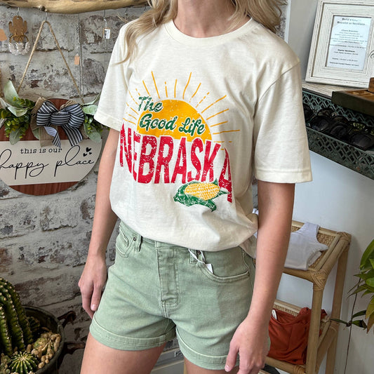 Nebraska The Good Life Graphic Tee