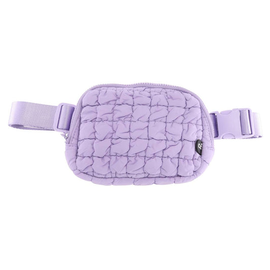 Quilted Puffer C.C Belt Bag Lavender