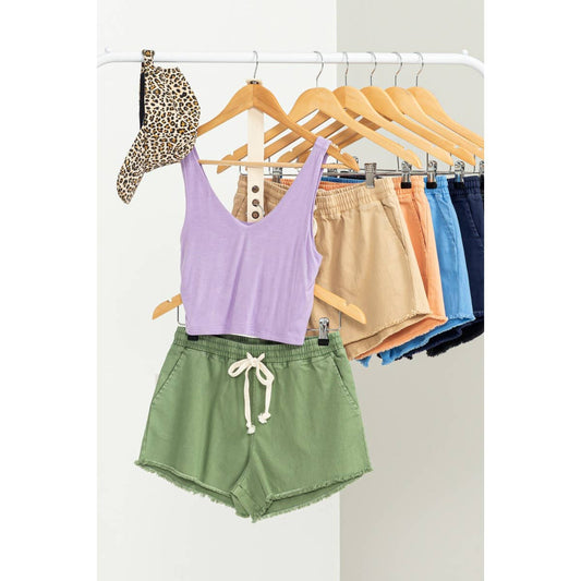 Matte Olive COMFORT ZONE DRAWSTRING SHORTS