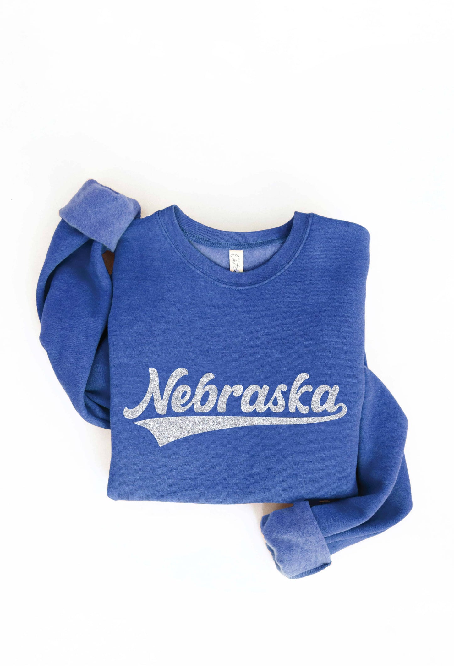 Blue NEBRASKA Graphic Sweatshirt