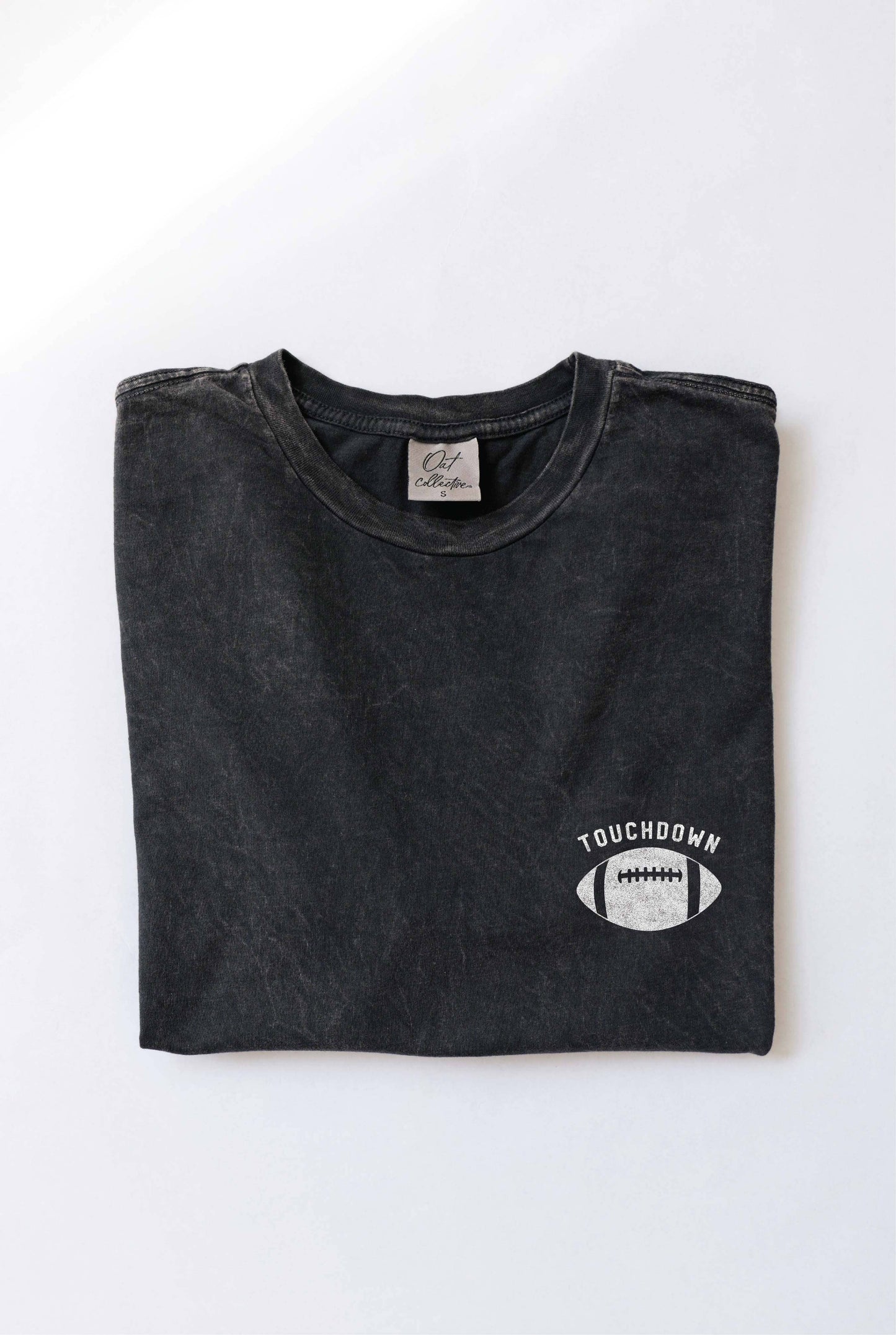 Touchdown Front and Game Day back Mineral Washed Graphic Top
