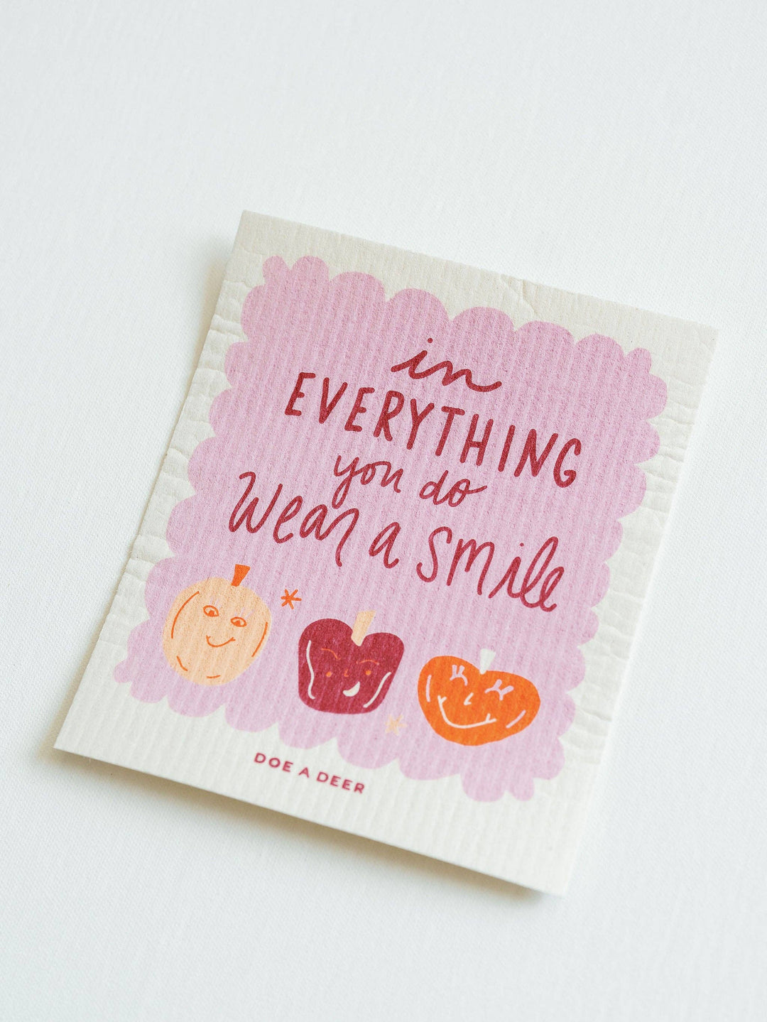 Wear a Smile Pumpkin Swedish Dishcloth | Fall, Halloween