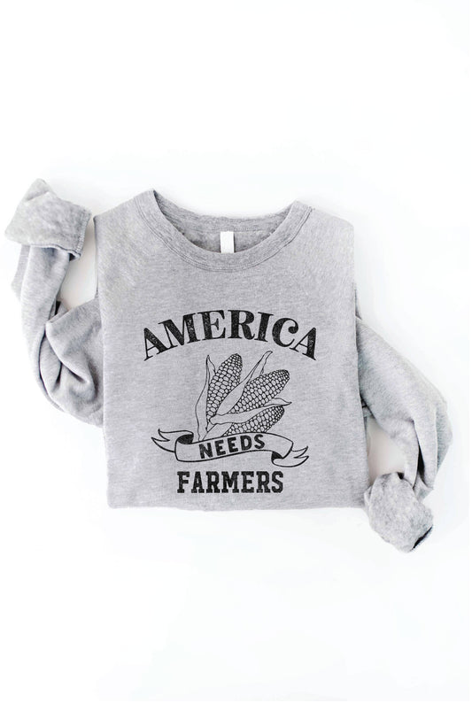 AMERICA NEEDS FARMERS Graphic Sweatshirt